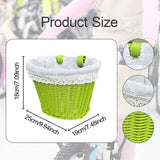 Maxbell Kids Bike Basket Carrier Universal Portable Woven for Sports Cycling Outdoor 25cmx19cmx18cm
