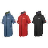 Maxbell Windproof Surf Poncho Thickened Fleece Lined Surf Coat Waterproof Swim Parka Blue