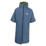 Maxbell Windproof Surf Poncho Thickened Fleece Lined Surf Coat Waterproof Swim Parka Blue
