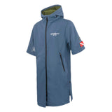 Maxbell Windproof Surf Poncho Thickened Fleece Lined Surf Coat Waterproof Swim Parka Blue