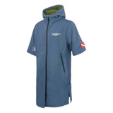 Maxbell Windproof Surf Poncho Thickened Fleece Lined Surf Coat Waterproof Swim Parka Blue
