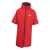 Maxbell Windproof Surf Poncho Thickened Fleece Lined Surf Coat Waterproof Swim Parka Red