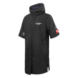 Maxbell Windproof Surf Poncho Thickened Fleece Lined Surf Coat Waterproof Swim Parka Black