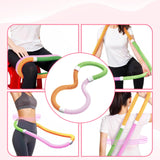Maxbell Weighted Fitness Hoop Comfortable Home Gym Spring Hoop Waist Friendly Design 1.2kg