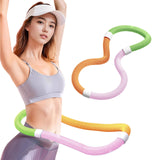 Maxbell Weighted Fitness Hoop Comfortable Home Gym Spring Hoop Waist Friendly Design 1.4kg