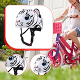 Maxbell Kids Bicycle Helmet Cartoon Lightweight for Bike Riding Cycling Roller Skate White Tiger