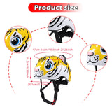 Maxbell Kids Bicycle Helmet Cartoon Lightweight for Bike Riding Cycling Roller Skate Tiger