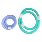 Maxbell Weighted Fitness Hoop for Adults Waist Training PVC Exercise Hoop for Travel Blue