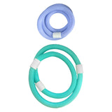 Maxbell Weighted Fitness Hoop for Adults Waist Training PVC Exercise Hoop for Travel Blue