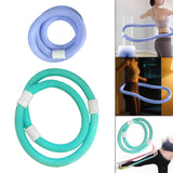 Maxbell Weighted Fitness Hoop for Adults Waist Training PVC Exercise Hoop for Travel Blue