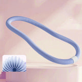 Maxbell Weighted Fitness Hoop for Adults Waist Training PVC Exercise Hoop for Travel Blue