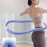 Maxbell Weighted Fitness Hoop for Adults Waist Training PVC Exercise Hoop for Travel Blue