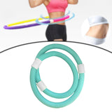 Maxbell Weighted Fitness Hoop for Adults Waist Training PVC Exercise Hoop for Travel Green