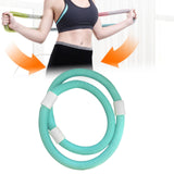 Maxbell Weighted Fitness Hoop for Adults Waist Training PVC Exercise Hoop for Travel Green