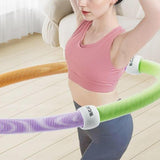 Maxbell Fitness Hoop Portable Outdoor Sports Folding Equipment for Adults Travel Gym violet pink