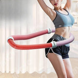 Maxbell Fitness Hoop Portable Outdoor Sports Folding Equipment for Adults Travel Gym pink