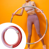 Maxbell Fitness Hoop Portable Outdoor Sports Folding Equipment for Adults Travel Gym pink