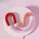 Maxbell Fitness Hoop Portable Outdoor Sports Folding Equipment for Adults Travel Gym pink