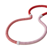 Maxbell Weighted Fitness Hoop Foldable PVC Sports Training Workout for Kids Home Gym red pink