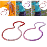Maxbell Weighted Fitness Hoop Foldable PVC Sports Training Workout for Kids Home Gym red pink