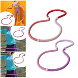 Maxbell Weighted Fitness Hoop Foldable PVC Sports Training Workout for Kids Home Gym red pink