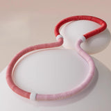 Maxbell Weighted Fitness Hoop Foldable PVC Sports Training Workout for Kids Home Gym red pink