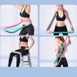 Maxbell Weighted Fitness Hoop Foldable PVC Sports Training Workout for Kids Home Gym red pink