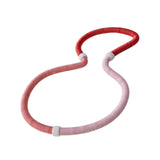 Maxbell Weighted Fitness Hoop Foldable PVC Sports Training Workout for Kids Home Gym red pink