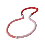 Maxbell Weighted Fitness Hoop Foldable PVC Sports Training Workout for Kids Home Gym red pink