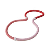 Maxbell Weighted Fitness Hoop Foldable PVC Sports Training Workout for Kids Home Gym red pink