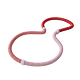 Maxbell Weighted Fitness Hoop Foldable PVC Sports Training Workout for Kids Home Gym red pink