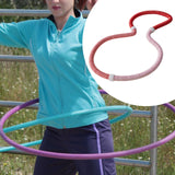 Maxbell Weighted Fitness Hoop Foldable PVC Sports Training Workout for Kids Home Gym red pink