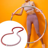 Maxbell Weighted Fitness Hoop Foldable PVC Sports Training Workout for Kids Home Gym red pink