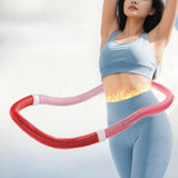 Maxbell Weighted Fitness Hoop Foldable PVC Sports Training Workout for Kids Home Gym red pink