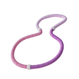Maxbell Weighted Fitness Hoop Foldable PVC Sports Training Workout for Kids Home Gym violet pink
