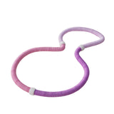 Maxbell Weighted Fitness Hoop Foldable PVC Sports Training Workout for Kids Home Gym violet pink