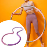 Maxbell Weighted Fitness Hoop Foldable PVC Sports Training Workout for Kids Home Gym violet pink