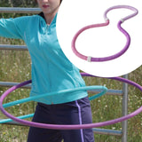 Maxbell Weighted Fitness Hoop Foldable PVC Sports Training Workout for Kids Home Gym violet pink