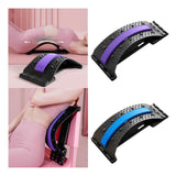 Maxbell Back Stretcher Extender Back Relaxation Waist Traction for Home Living Room black violet