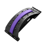 Maxbell Back Stretcher Extender Back Relaxation Waist Traction for Home Living Room black violet