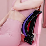 Maxbell Back Stretcher Extender Back Relaxation Waist Traction for Home Living Room black violet