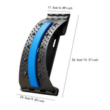 Maxbell Back Stretcher Extender Back Relaxation Waist Traction for Home Living Room black blue
