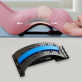 Maxbell Back Stretcher Extender Back Relaxation Waist Traction for Home Living Room black blue