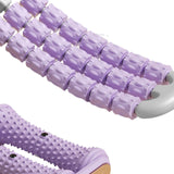 Maxbell Massage Roller Stick Gym Handheld Shoulders Thighs Sports Body Muscle Roller Purple