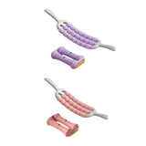 Maxbell Massage Roller Stick Gym Handheld Shoulders Thighs Sports Body Muscle Roller Purple