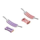 Maxbell Massage Roller Stick Gym Handheld Shoulders Thighs Sports Body Muscle Roller Purple