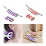 Maxbell Massage Roller Stick Gym Handheld Shoulders Thighs Sports Body Muscle Roller Purple