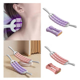 Maxbell Massage Roller Stick Gym Handheld Shoulders Thighs Sports Body Muscle Roller Purple