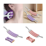 Maxbell Massage Roller Stick Gym Handheld Shoulders Thighs Sports Body Muscle Roller Purple