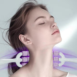 Maxbell Massage Roller Stick Gym Handheld Shoulders Thighs Sports Body Muscle Roller Purple